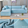 Housse de canapé d'angle bleu clair