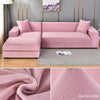 Housse de canapé d'angle rose