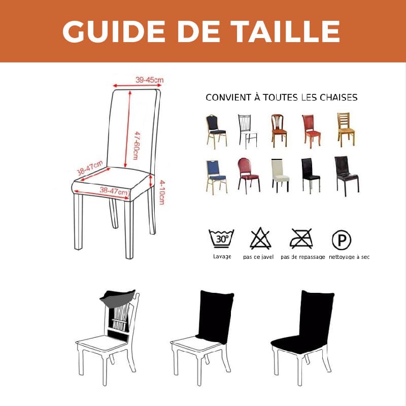 Housse de Chaise  Bureau - Bordeaux - Housse de Chaise de Bureau - DecoHousse