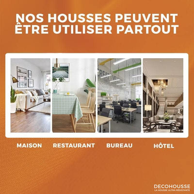 HOUSSE DE CHAISE <br/> GRIS CRAQUELÉ - Housse de Chaise - DecoHousse