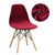 Houses chaises scandinaves velours rouge bordeaux