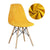 Houses chaises scandinaves velours jaune moutarde
